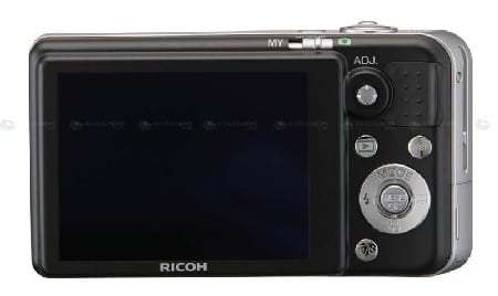 Ricoh Caplio R7 parte trasera