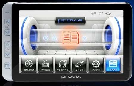Provia A1 Gps Navigator pantalla