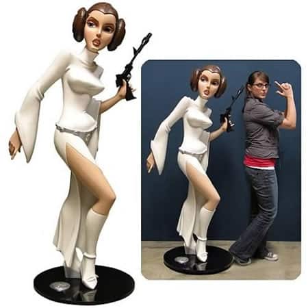 star wars animated life size princess leia monument