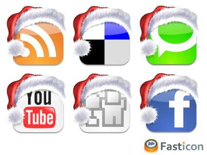 christmas social bookmark icons