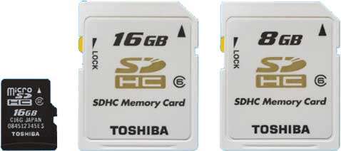 Tarjetas Toshiba de clase 6