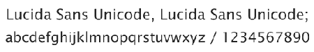 lucida-sans-unicode