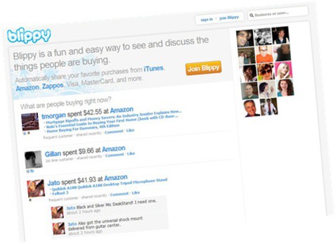 blippy microblogging compradores twitter