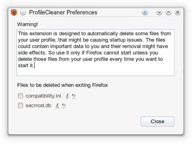 Limpiador de perfiles de Firefox