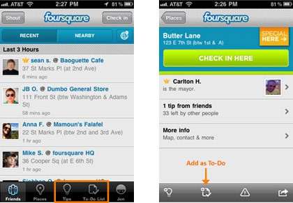 incubaweb foursquare 2 actualizacion iphone