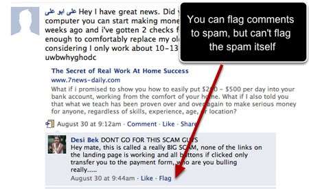 incubaweb facebook filtros spam paginas 3