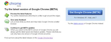 Google Chrome 10 Beta 1