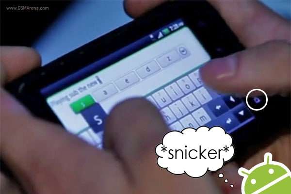 gsmarena 001 BlackBerry ad shows how cool BB OS 7 and their new touch phones are   no wait, thats an Android