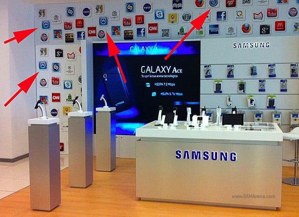 gsmarena 003 Samsung shamefully covers up Apple AppStore icons with S letters