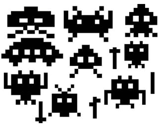 pinceles space invaders 1