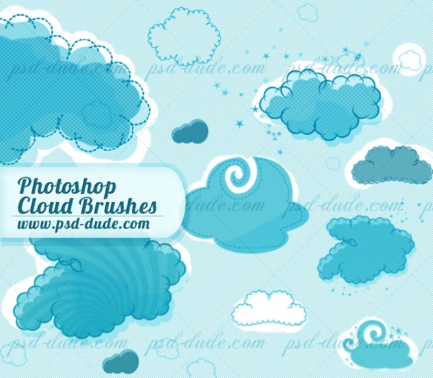 pinceles nubes photoshop
