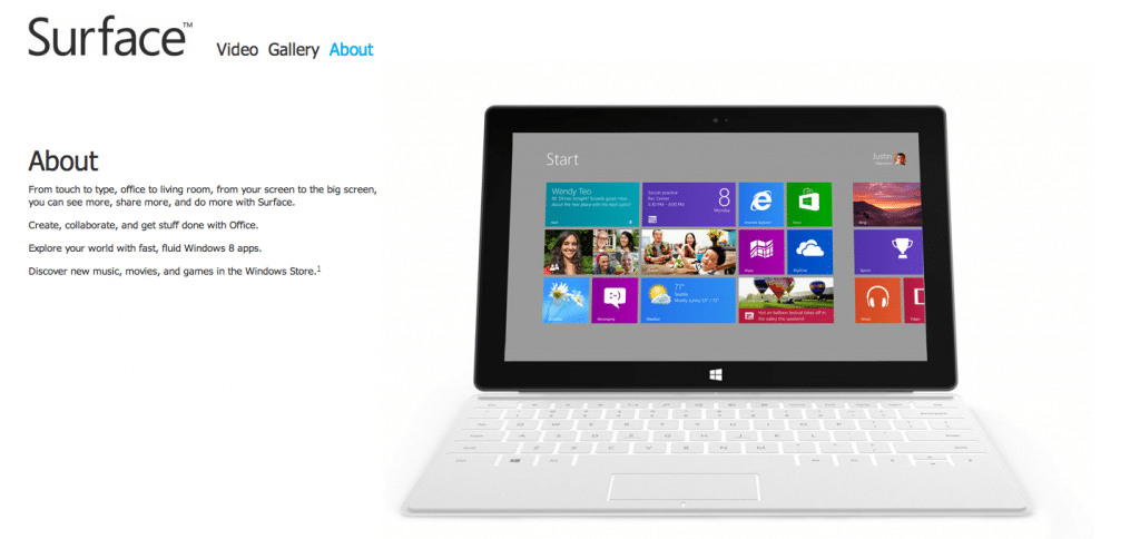 Tableta Microsoft Surface