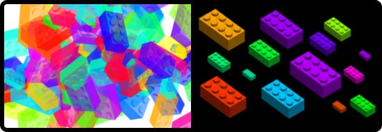 pinceles lego