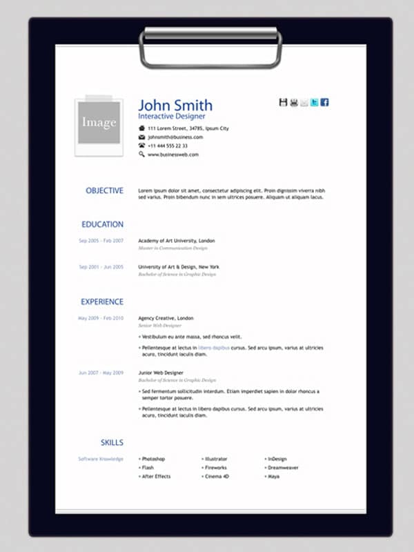 free-html-resume-template