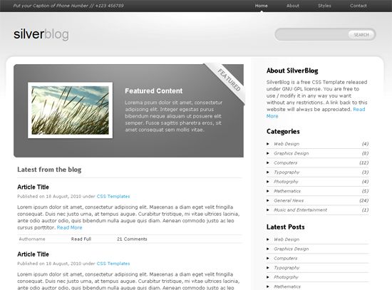 plantillas-gratis-html5-Silver-blog