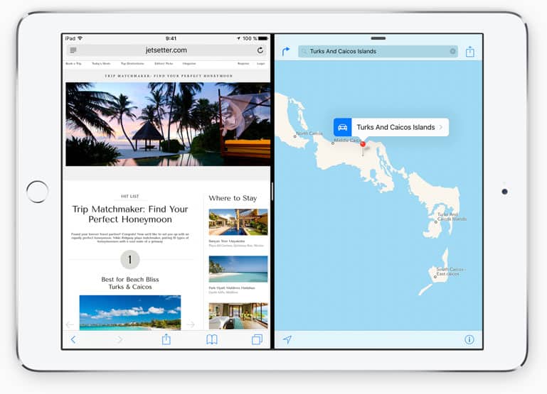 version iOS 9 permite partir la ventana del iPad en dos