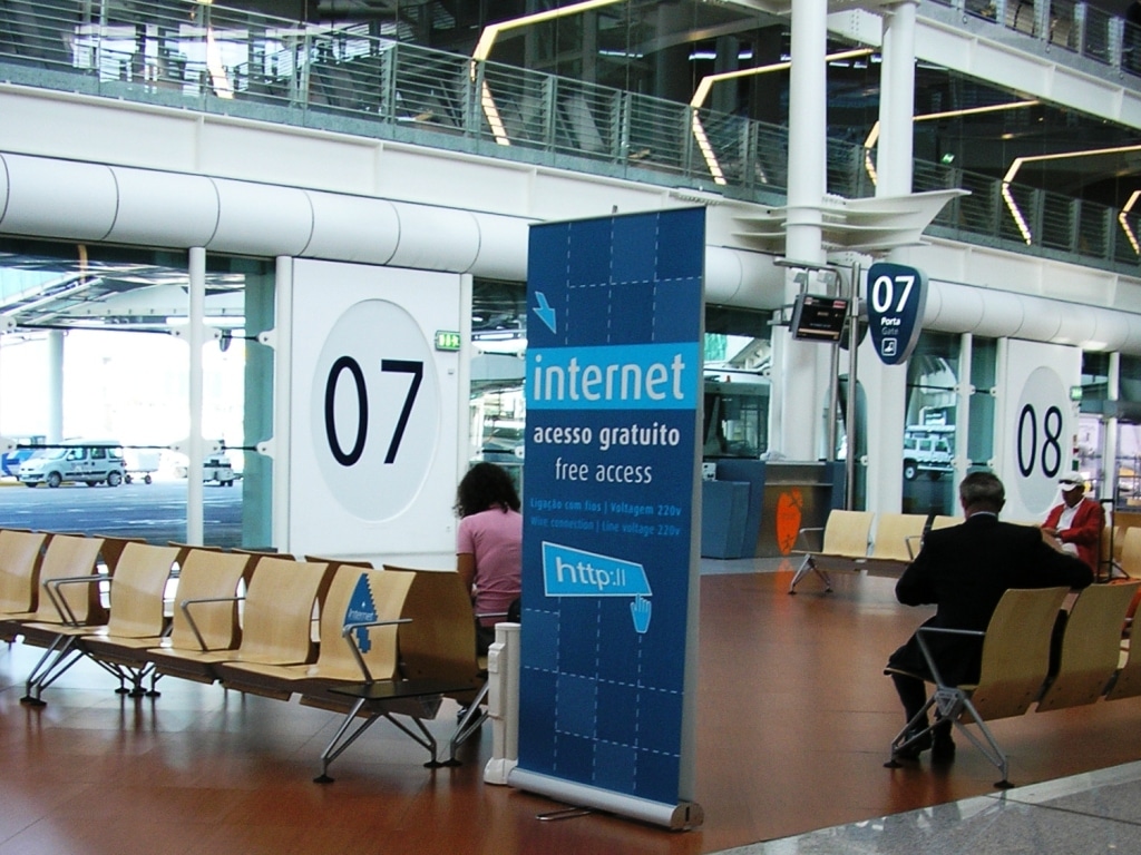 Redes wifi públicas en los aeropuertos