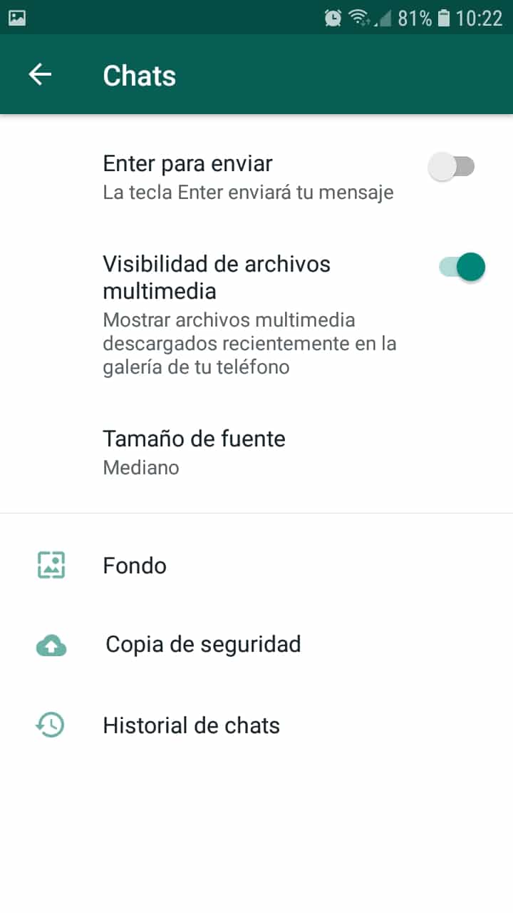 opcion fondo whatsapp